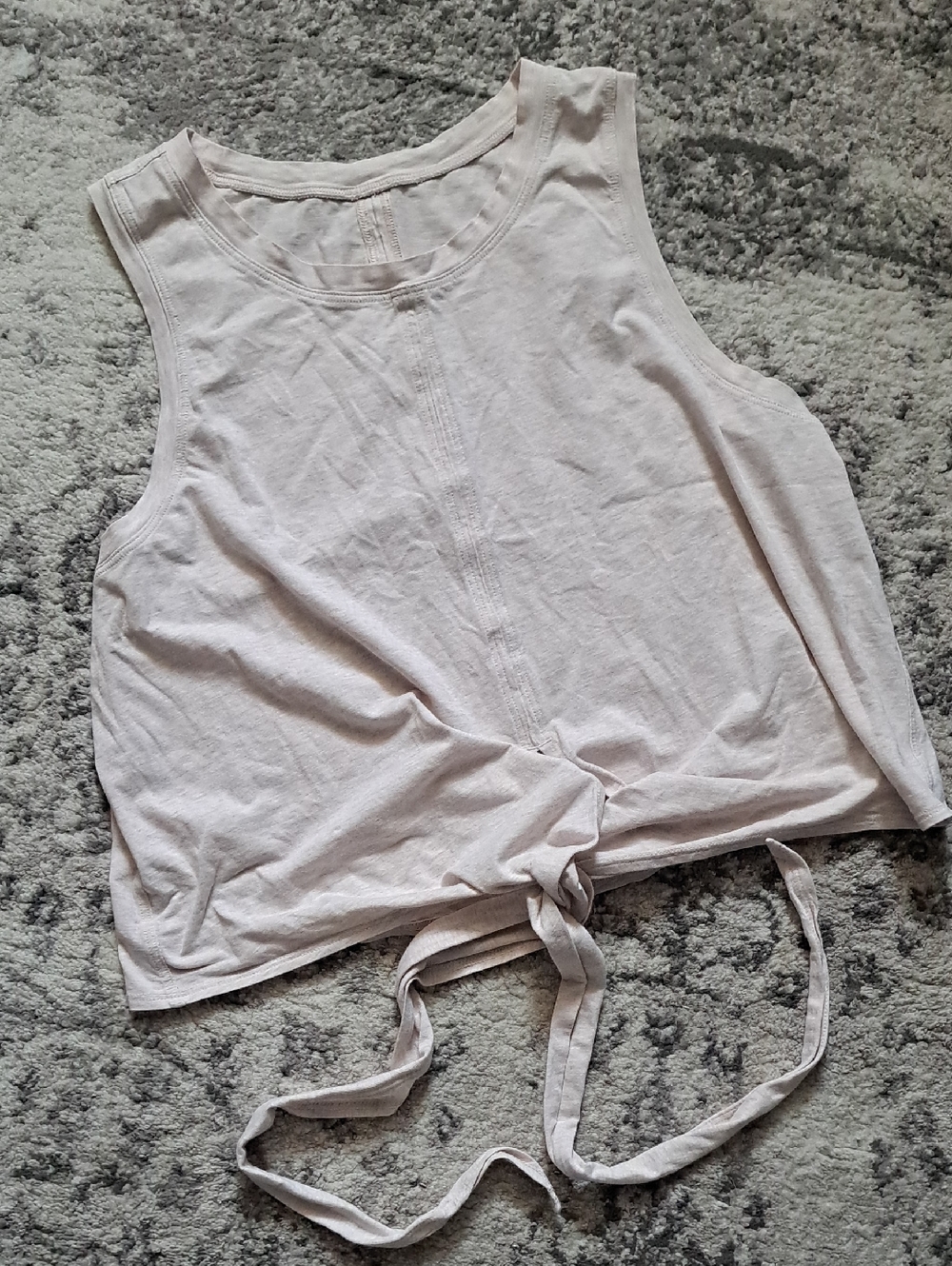 lululemon athletica Light Beige Tie-Front Tank
